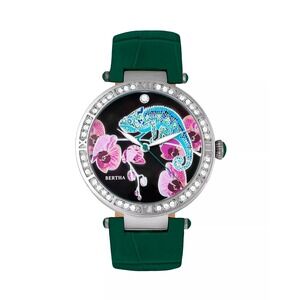 Bertha Camilla Teal Leather Watch 38mm | Mother of Pearl Dial | Quartz NWT